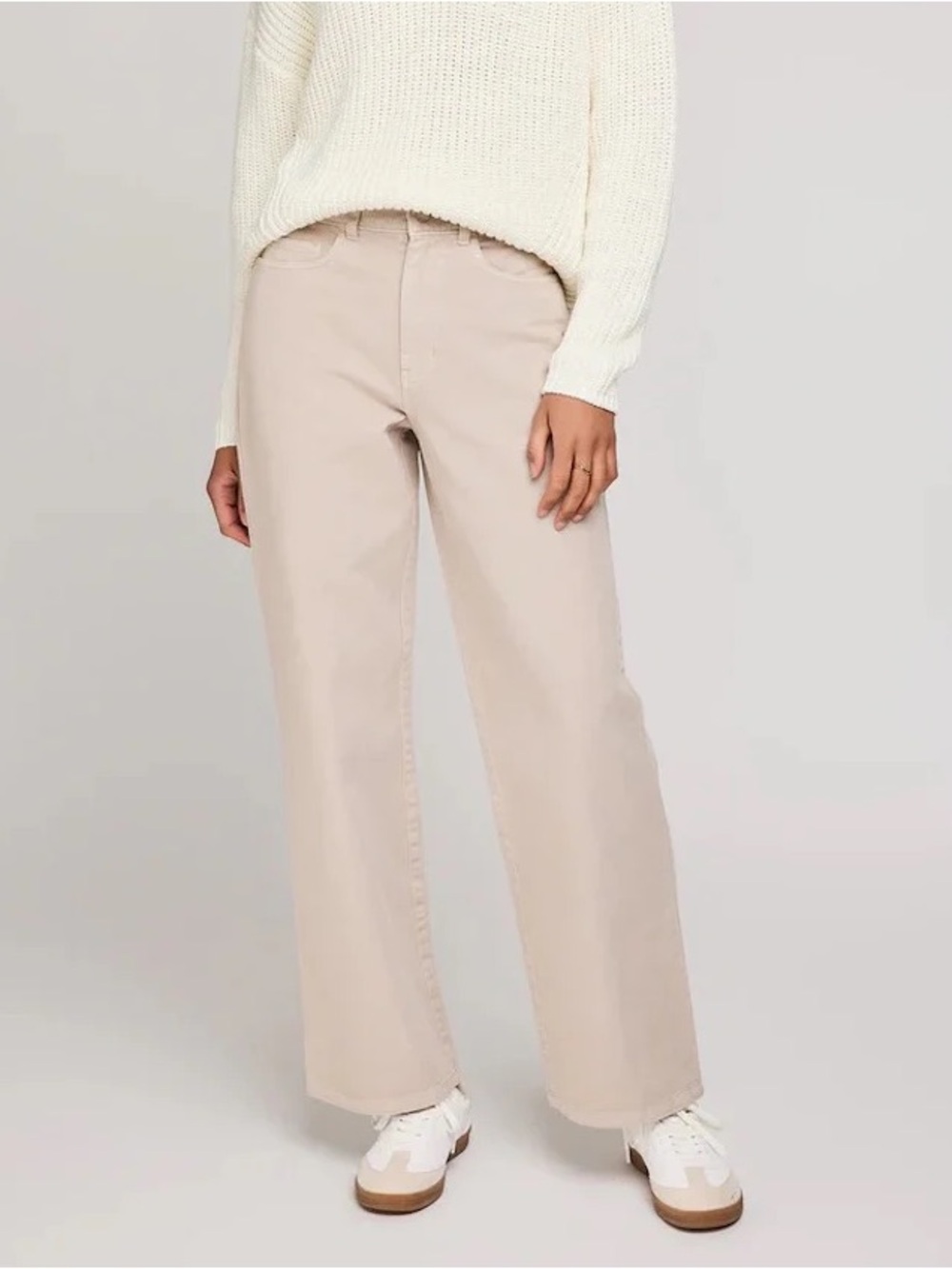 BNWT Gentle Fawn Wide Leg Cotton Jeans - Cream
